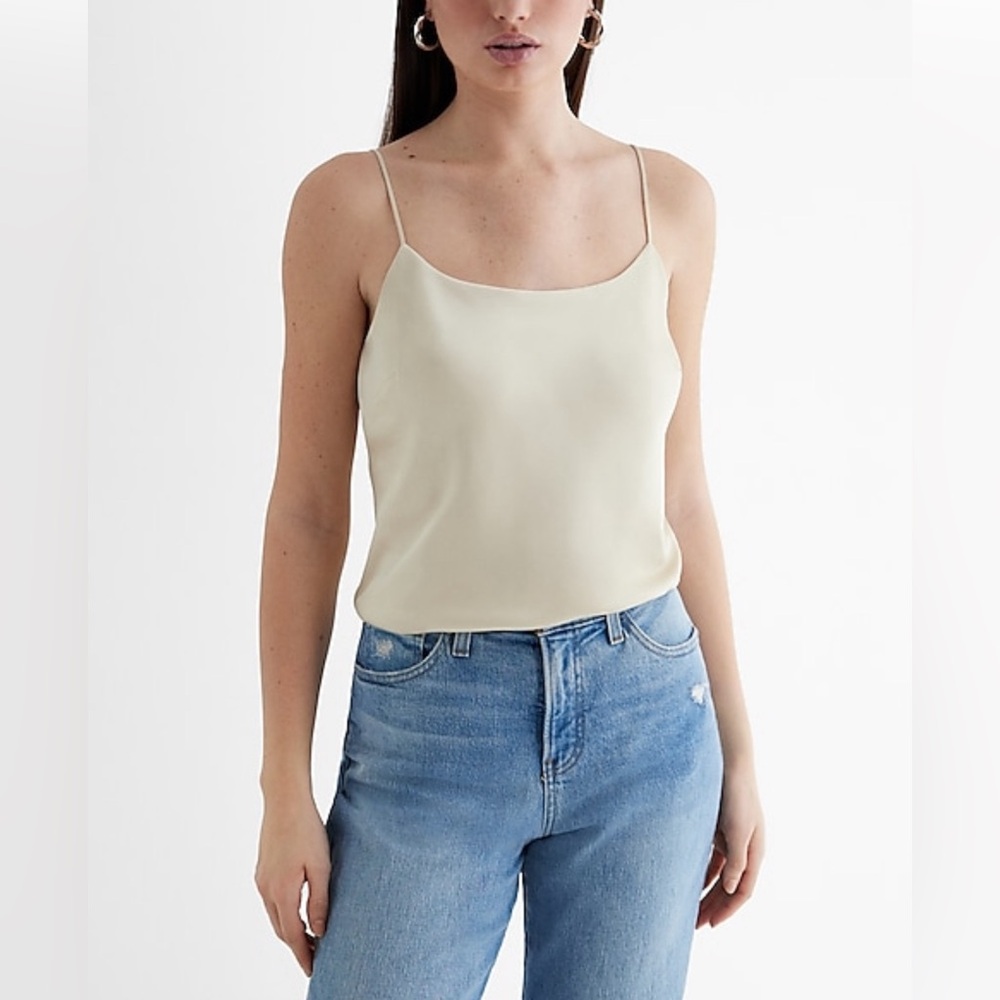 Express Satin Scoop Neck Downtown Cami